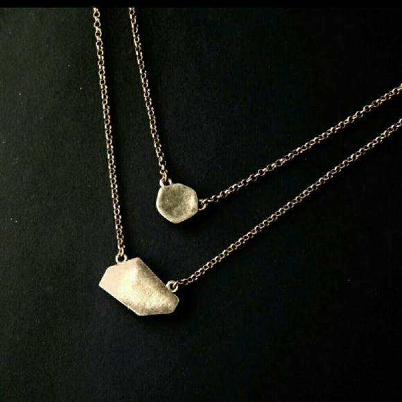 2 layer crystal stone necklace - Picture 2 of 4